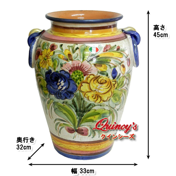 傘立て 花瓶 ドマン イタリア 陶器 - 花瓶